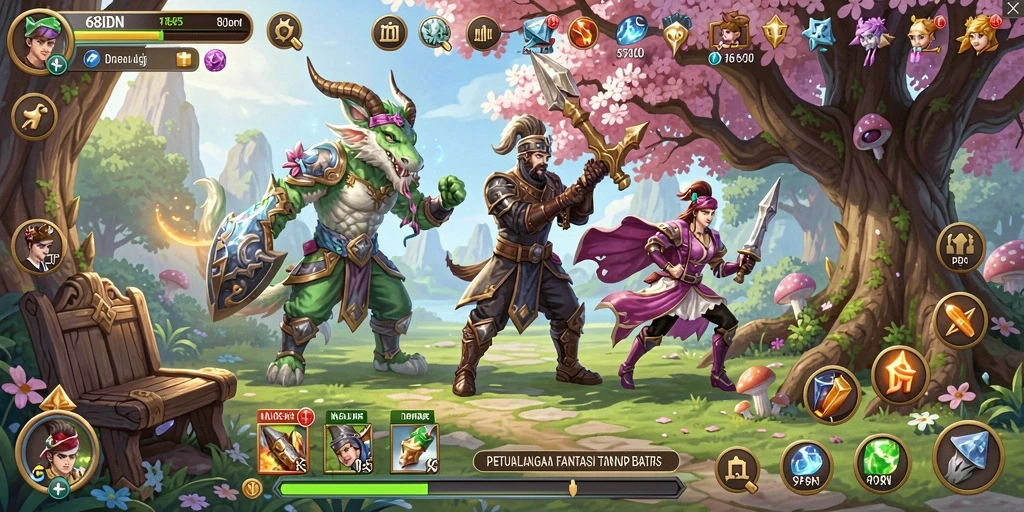 Screenshot gameplay 68IDN dengan petualangan seru dan karakter menawan.