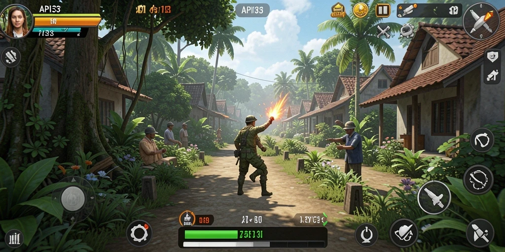 Tampilkan gameplay API33 yang menarik dalam simulasi kehidupan nyata.