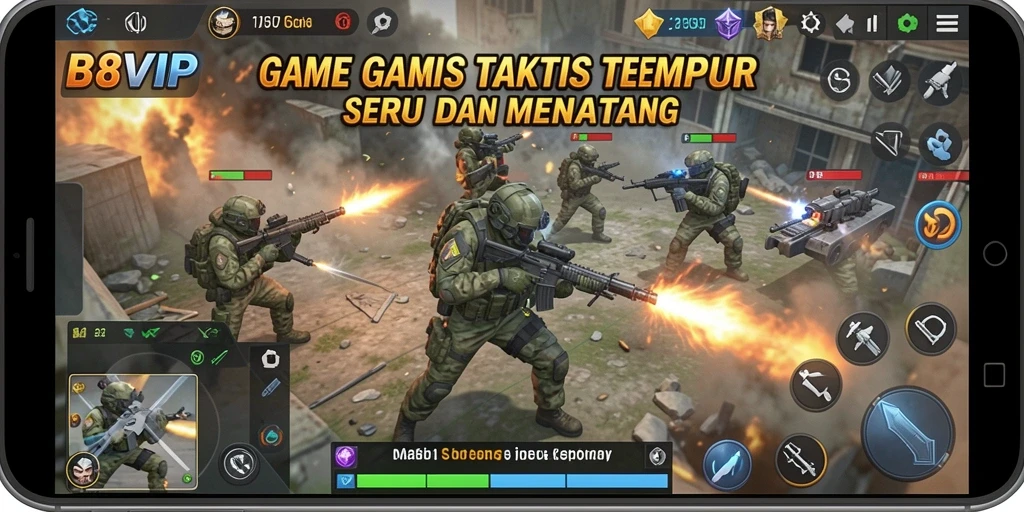 Screenshot utama B8VIP menampilkan aksi gameplay yang mendebarkan dalam TPS.