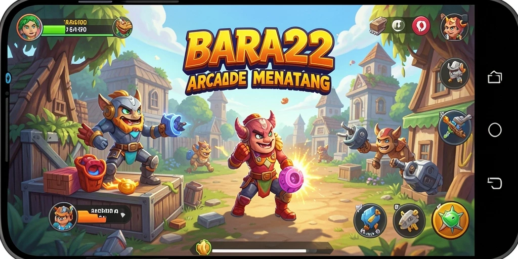 Screenshot BARA22 menunjukkan gameplay dinamis yang menguji keterampilan pemain.