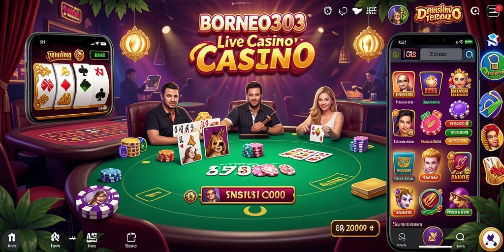 Tampilan menarik permainan Live Casino di BORNEO303.