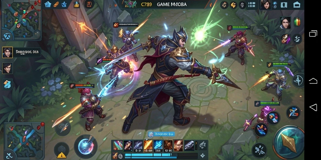 Tangkap layar C789 yang menampilkan aksi seru di pertarungan MOBA.