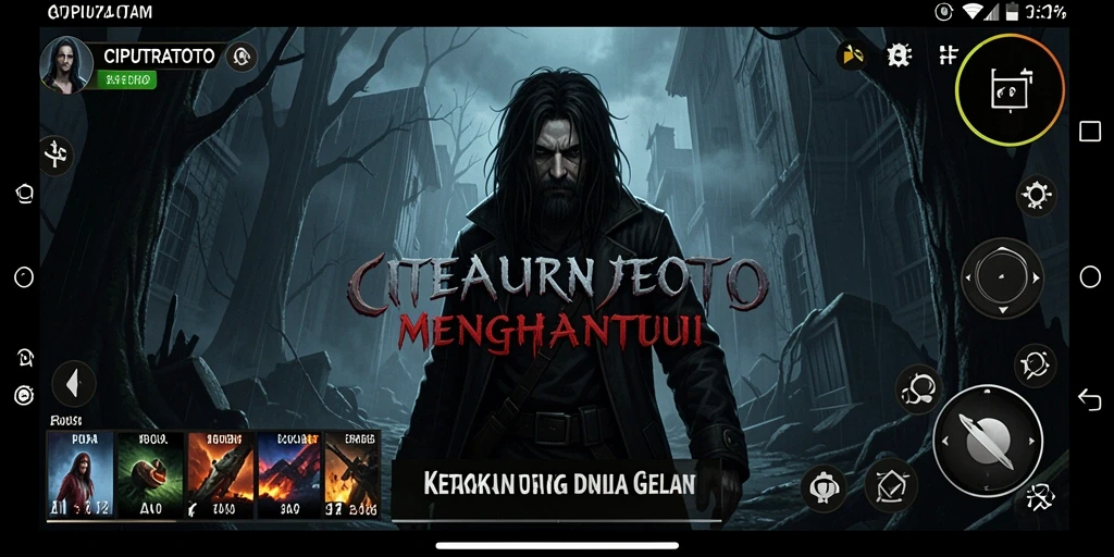 Screenshot gameplay menampilkan suasana menyeramkan dalam CIPUTRATOTO.