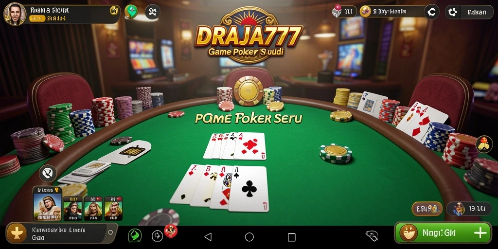 Tampilan gameplay Poker yang mendebarkan di DRAJA777.