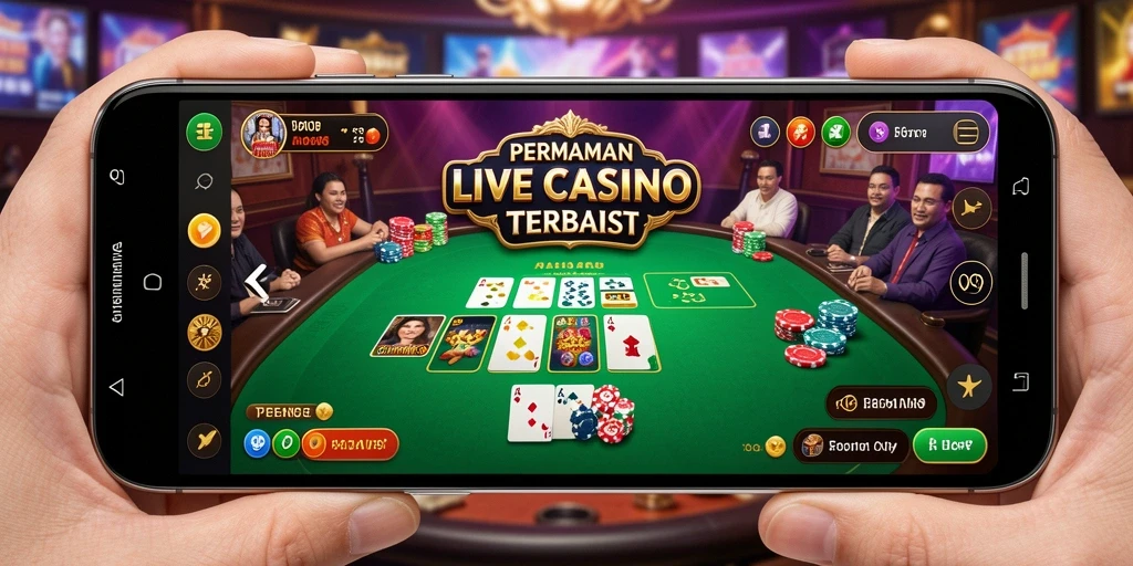 Tampilan gameplay Live Casino yang mendebarkan di F08.
