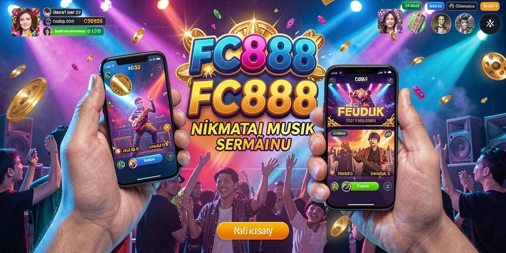 Tampilan gameplay FC888 yang menarik saat bermain musik.