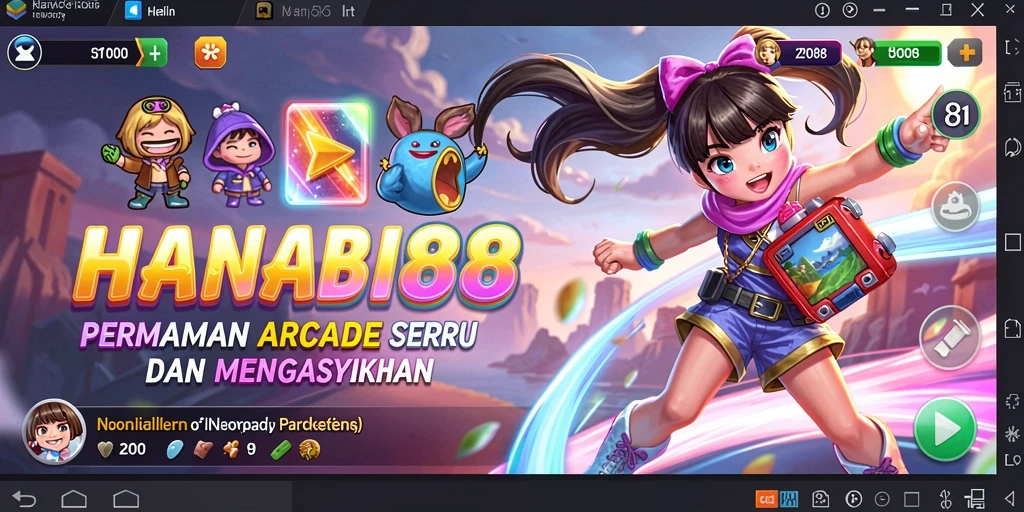 Tampilan menarik dari gameplay HANABI88 yang penuh warna.