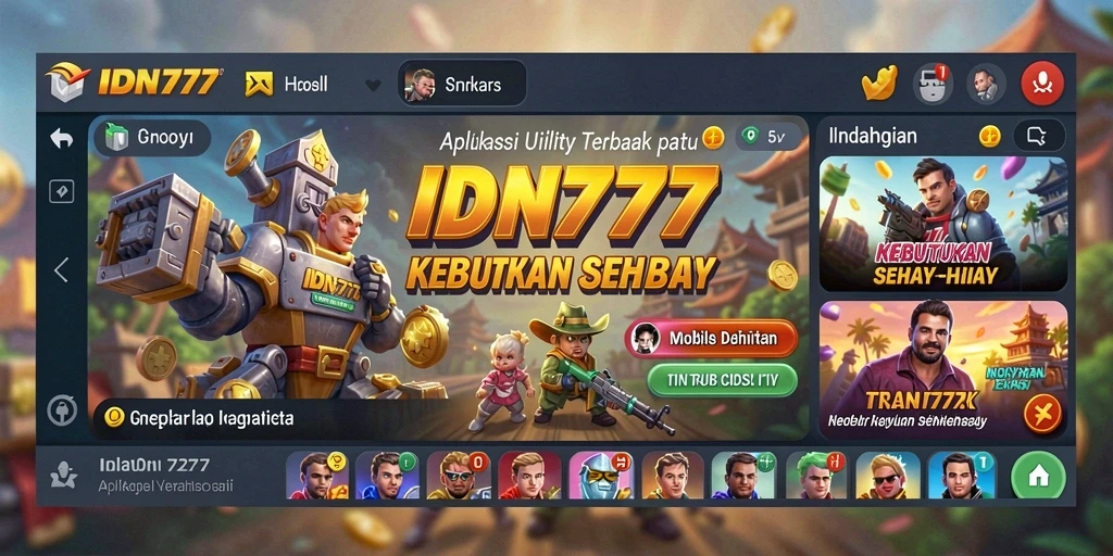 Tampilan antarmuka utama IDN777 yang intuitif dan mudah digunakan.