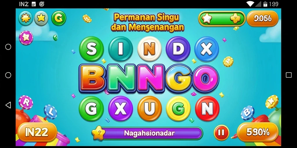 Screenshot gameplay Bingo di IN22 dengan tema yang menarik.
