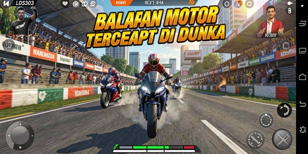 Gameplay seru balapan motor di LOS303 yang memacu adrenalin.