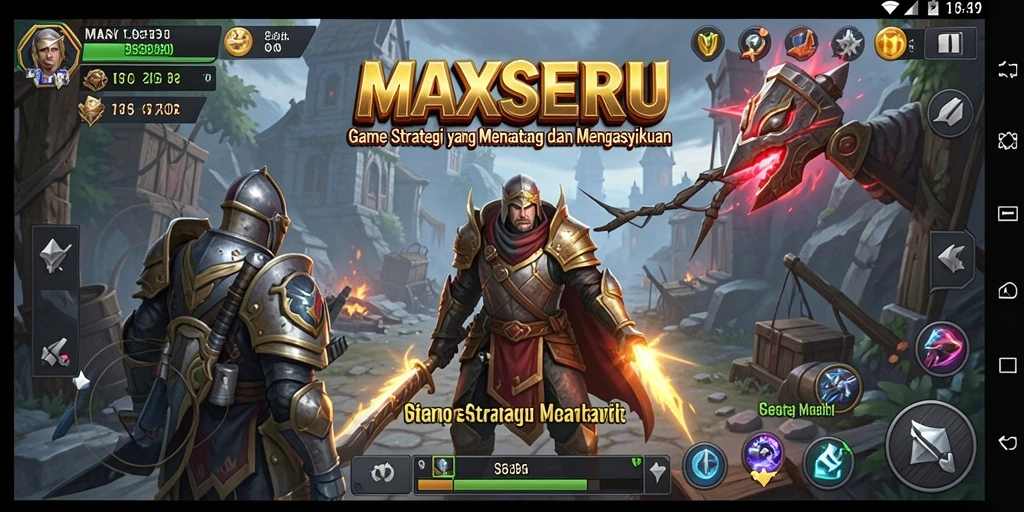 Tampilan gameplay strategis MAXSERU yang menegangkan.