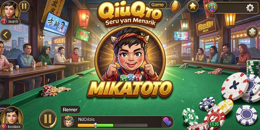 Tampilan menarik dari gameplay QiuQiu di MIKATOTO.