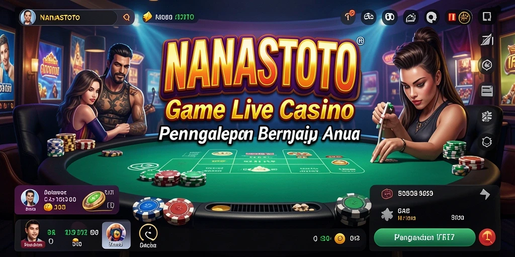 Tampilan gameplay Live Casino NANASTOTO yang mendebarkan dan interaktif.
