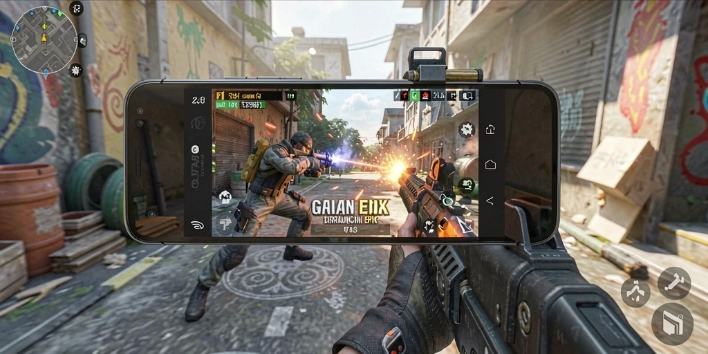 Tampilan gameplay menegangkan dalam ORA78 yang penuh aksi.