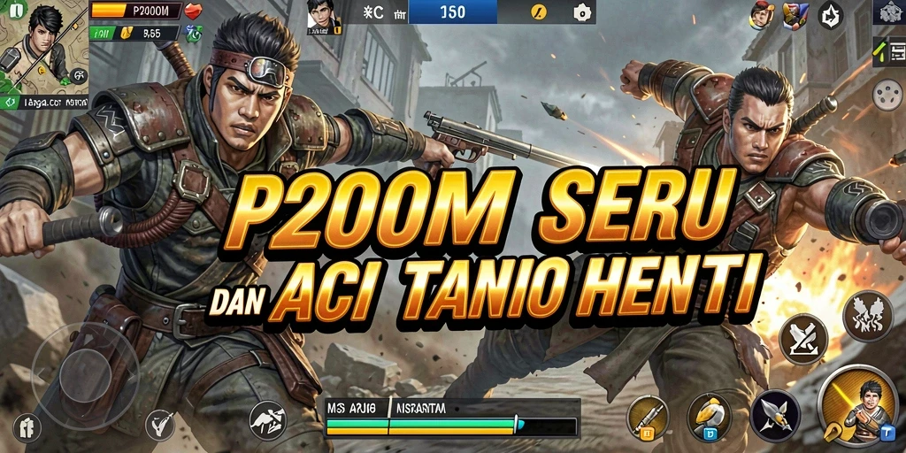 Tangkapan layar menunjukkan pertempuran intens di P200M.