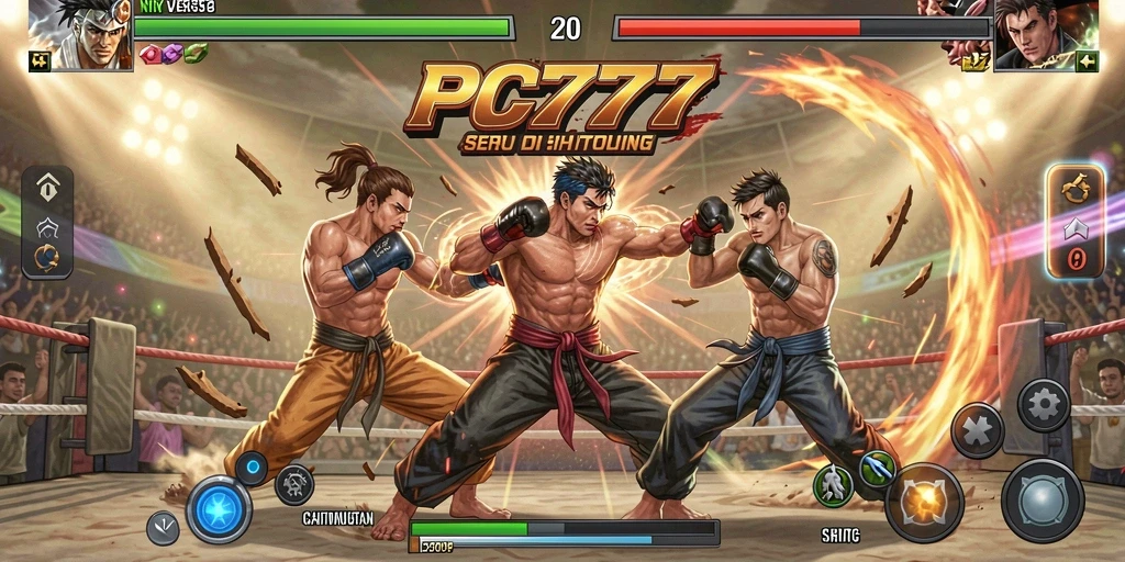 Gameplay bertarung yang intens dan seru di PC777.