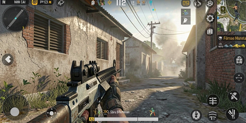Gameplay intens di PP123 dengan aksi tembak-menembak yang mendebarkan.