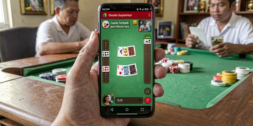 Screenshot gameplay RP62RP menampilkan suasana seru bermain Gaple.