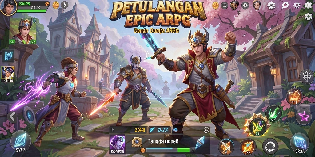 Screenshot menampilkan aksi pertempuran epik dalam SVIP9.