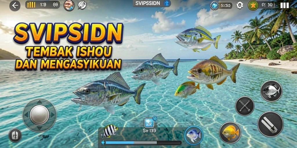 Tangkapan layar memperlihatkan aksi seru dalam game Tembak Ikan SVIPSIDN.