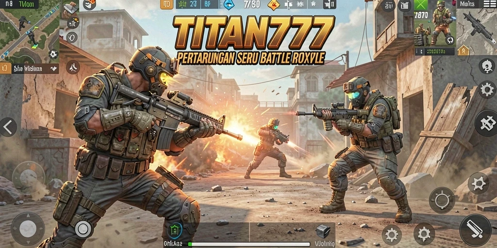 Gameplay seru dari TITAN777 di medan pertempuran Battle Royale.